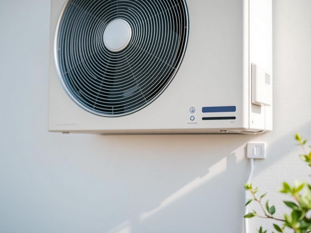 Pompe à chaleur moderne installée
